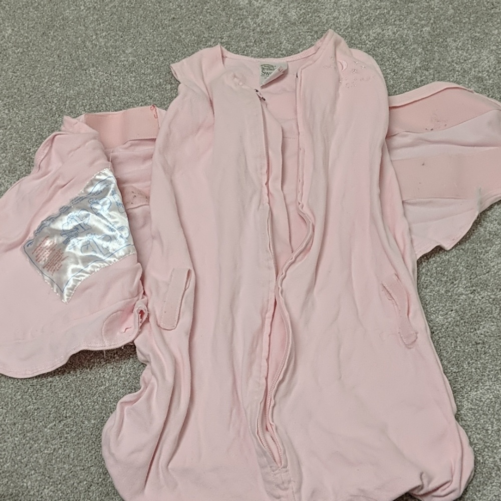 Halo sleepsack swaddle pink cotton small